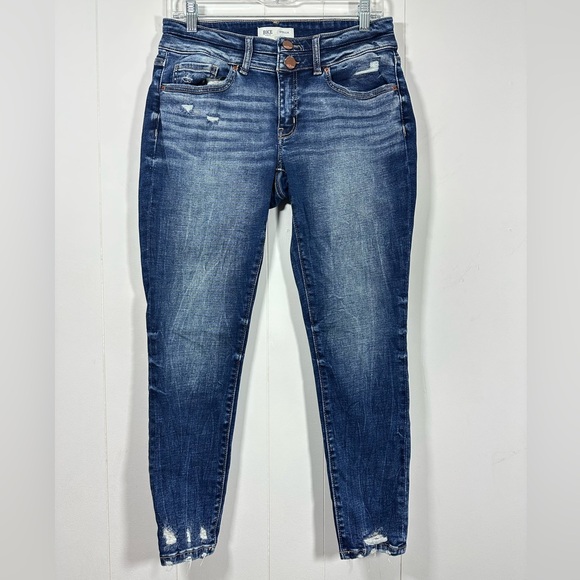 BKE Denim - BKE Stella Sz 29x27 Distressed Slim Fit Low Rise Ankle Skinny Denim Blue Jeans